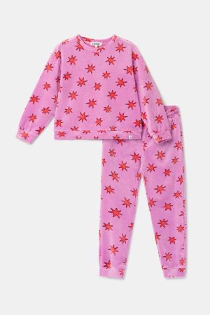 Meisjespyjama sterrenprint ROZE