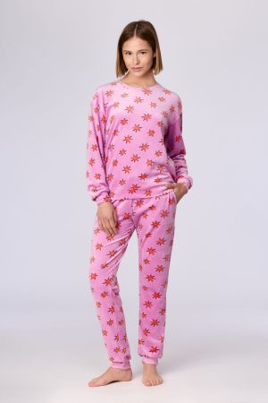 Pyjama sterrenprint ROZE