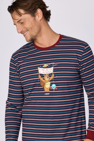 Pyjama gestreept DARK BLUE