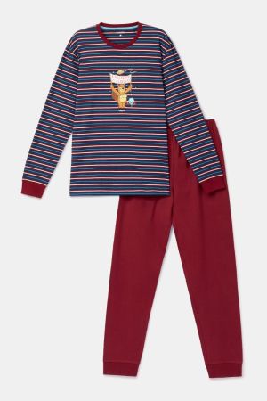 Pyjama gestreept DARK BLUE